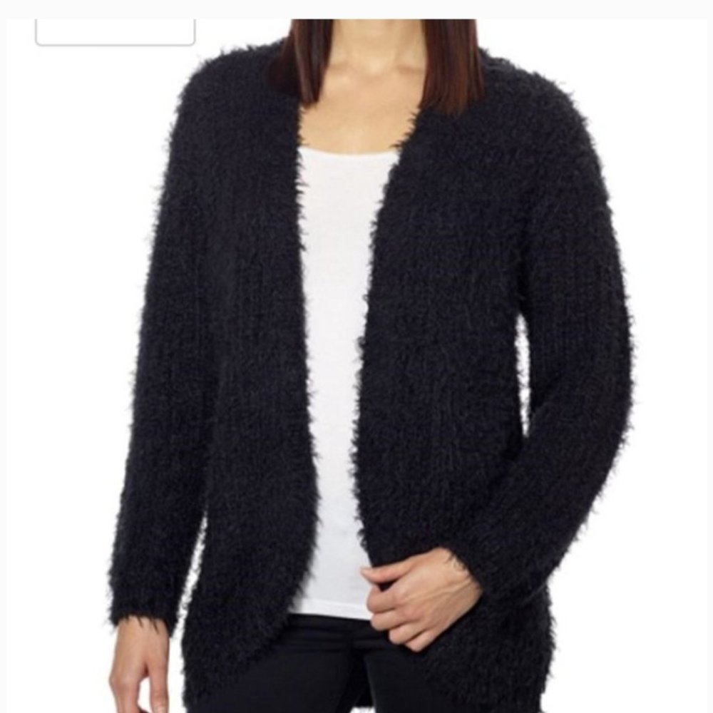 Kensie Womens Open Front Eyelash Cardigan